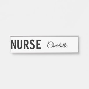 I am nurse medical expert add your name text simpl door sign