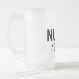 I am nurse medical expert add your name text simpl frosted glass beer mug
