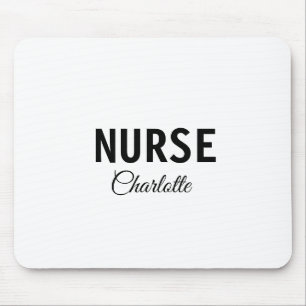I am nurse medical expert add your name text simpl mouse mat