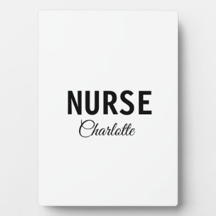 I am nurse medical expert add your name text simpl plaque