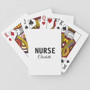I am nurse medical expert add your name text simpl playing cards