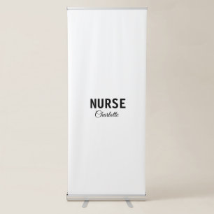 I am nurse medical expert add your name text simpl retractable banner