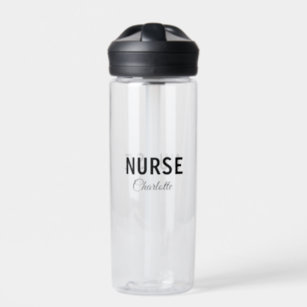 I am nurse medical expert add your name text simpl water bottle
