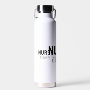 I am nurse medical expert add your name text simpl water bottle