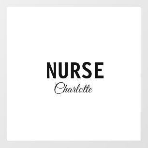 I am nurse medical expert add your name text simpl window cling