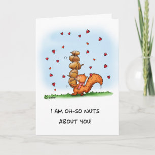 I am nuts about you -humourous - Valentine's Day Holiday Card