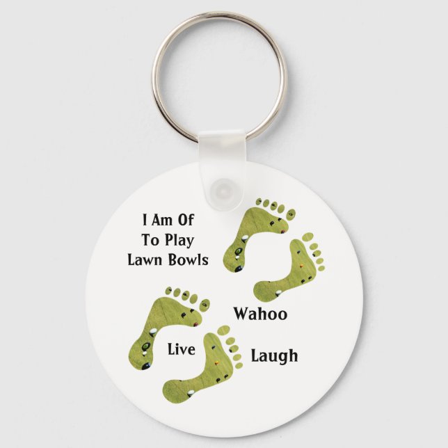 I Am Of To Play Lawn Bowls, Key Ring (Front)