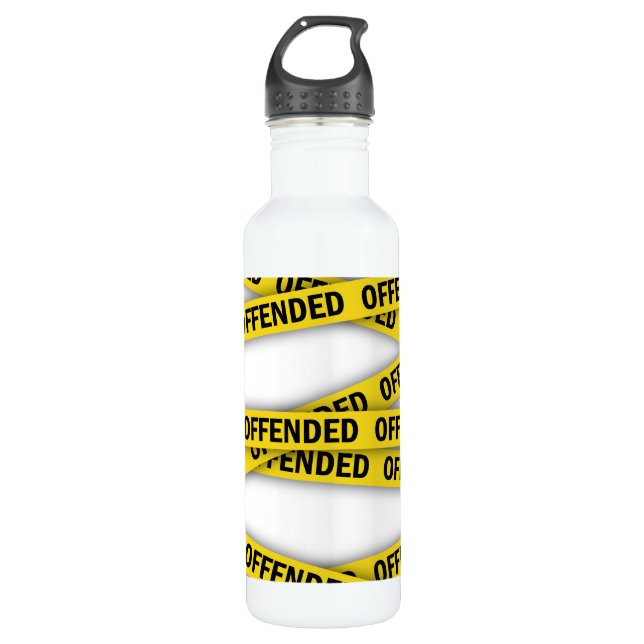 I am offended police tape do not cross 710 ml water bottle (Front)