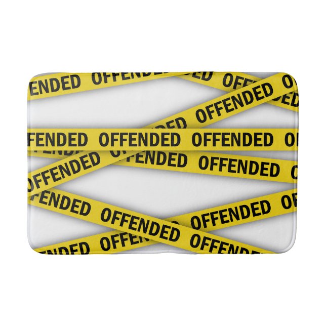 I am offended police tape do not cross bath mat (Front)