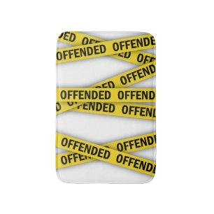 I am offended police tape do not cross bath mat