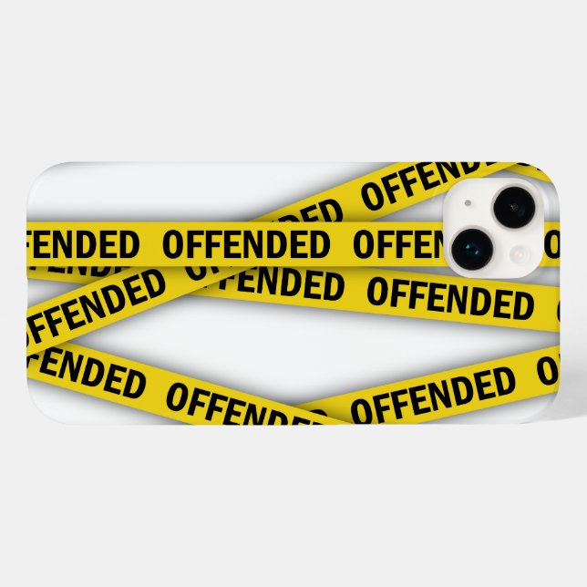 I am offended police tape do not cross Case-Mate iPhone case (Back (Horizontal))