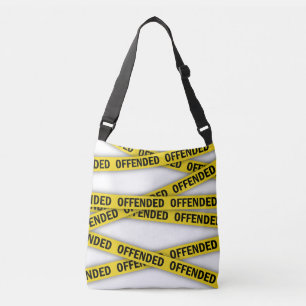 I am offended police tape do not cross crossbody bag