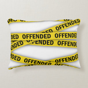 I am offended police tape do not cross decorative cushion