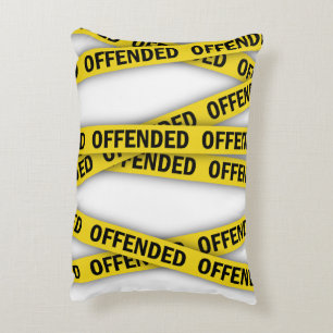 I am offended police tape do not cross decorative cushion