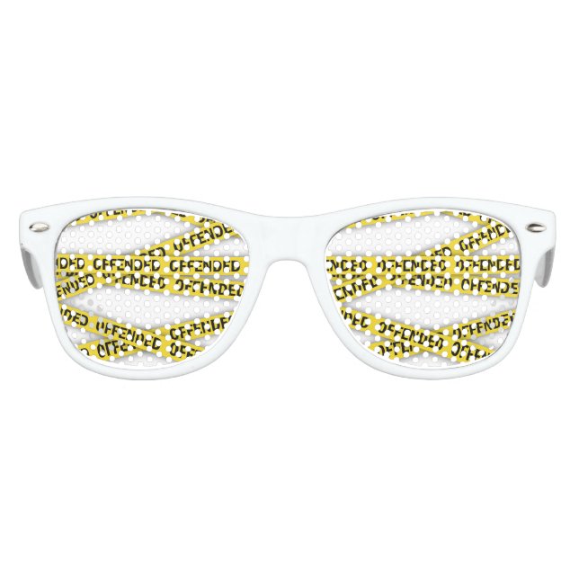 I am offended police tape do not cross kids sunglasses (Front)