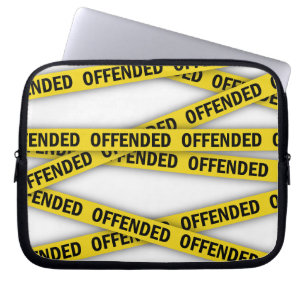 I am offended police tape do not cross laptop sleeve
