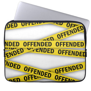 I am offended police tape do not cross laptop sleeve