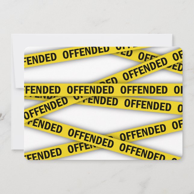 I am offended police tape do not cross thank you card (Front)