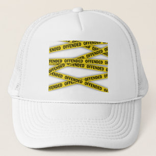 I am offended police tape do not cross trucker hat
