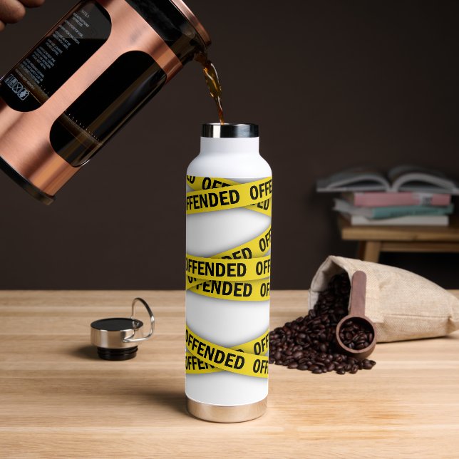 I am offended police tape do not cross water bottle (Coffee)