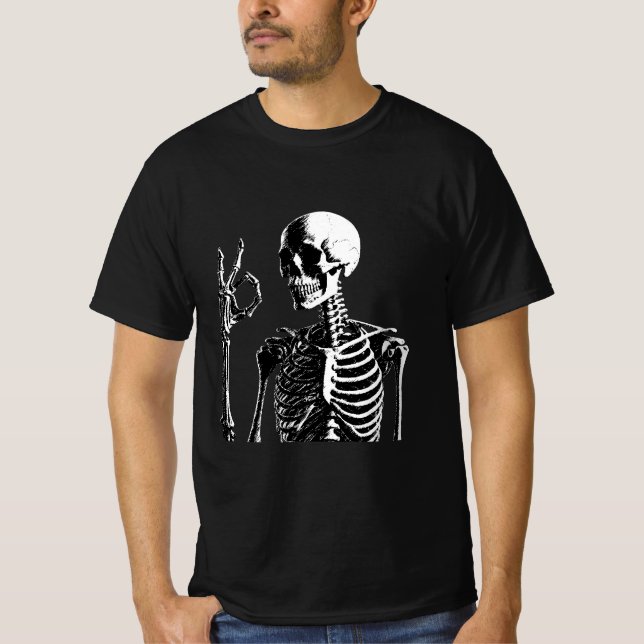 I am Okay Skull T-Shirt (Front)