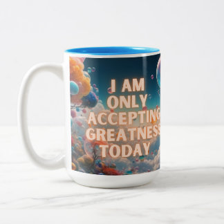 I Am Only Accepting Greatness Today Two-Tone Coffee Mug