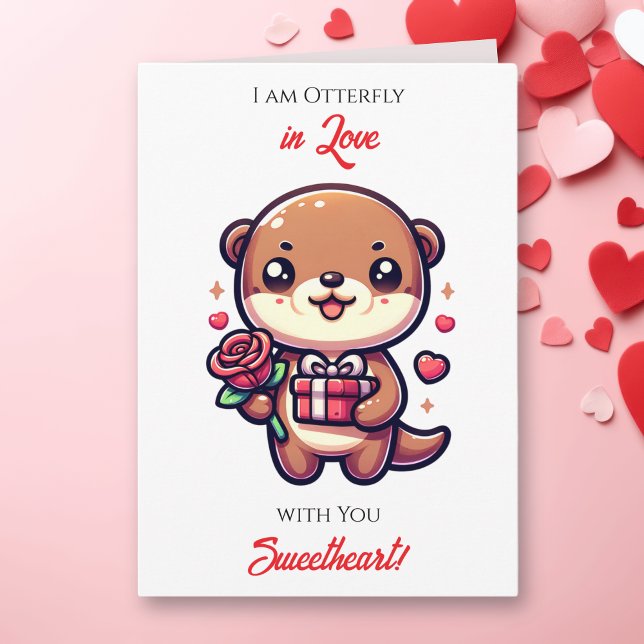 I am Otterly in Love with You Valentine's Day Card (Creator Uploaded)