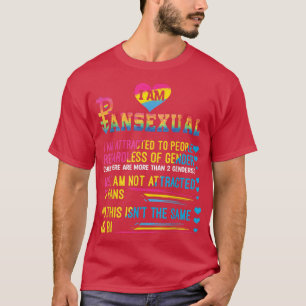 I Am Panseual Rainbow Gay Pride LGBTQ LGBT Pride M T-Shirt
