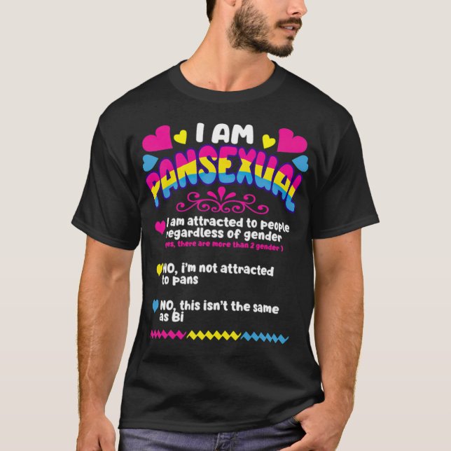 I AM PANSEXUAL Pride Humour Joke LGBT  T-Shirt (Front)