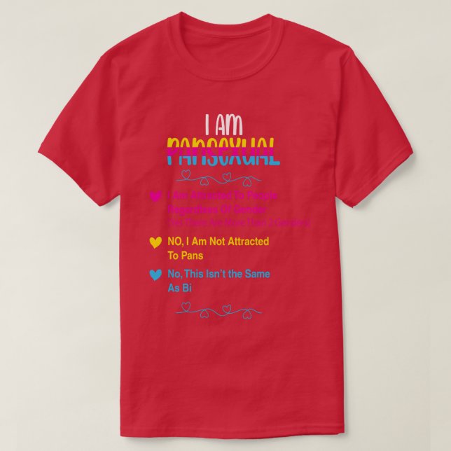 I Am Pansexual  T-Shirt (Design Front)