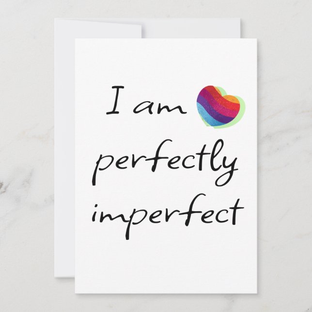 I am perfectly imperfect holiday card (Front)