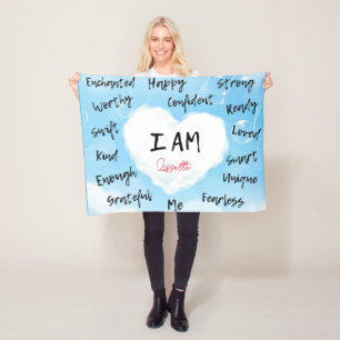 I AM Personalised Affirmations Blanket