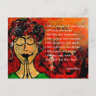 I AM POEM Poscard Postcard