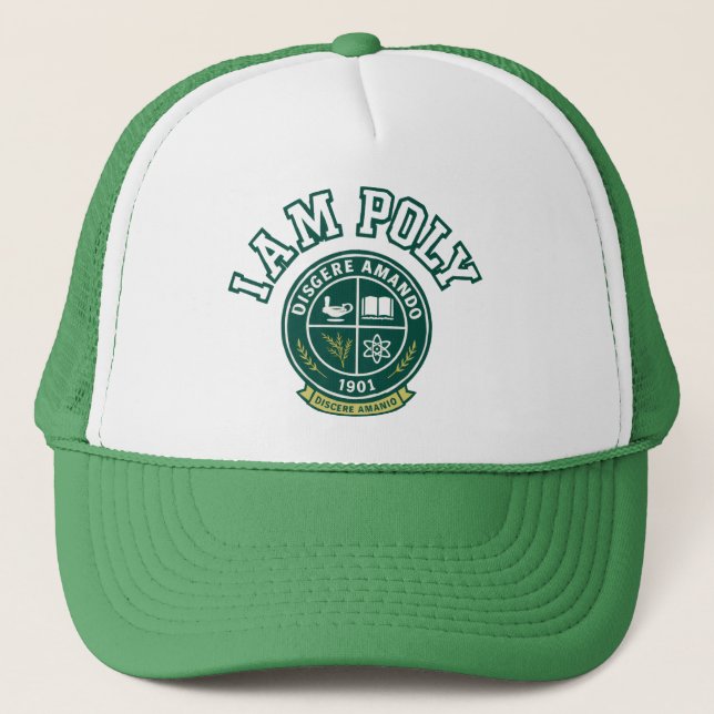 I AM POLY Trucker Hat (Front)