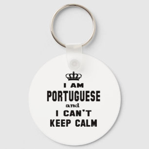 I am Portuguese and i can't keep calm Key Ring