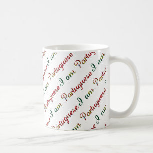I am Portuguese Country Pride Typography Pattern Coffee Mug