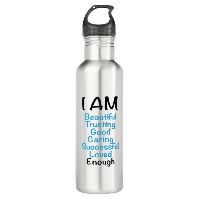 I AM... Positive Affirmations 710 Ml Water Bottle (Front)