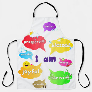 I Am Positive Affirmations Words Self Love Apron