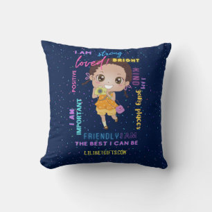I AM - Positive Black Brown Girl Affirmations Cushion