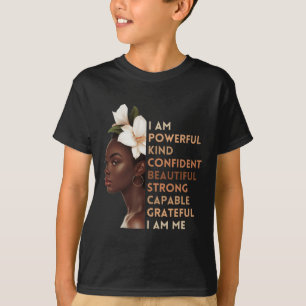 I Am Powerful Kind Confident Beautiful Strong Capa T-Shirt
