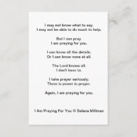 "I Am Praying For You" Poem