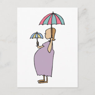 I Am Pregnant Gift Announcement Postcard