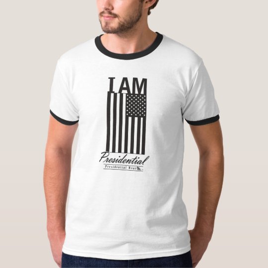 I AM PRESIDENTIAL bold letters with AMERICAN FLAG T-Shirt