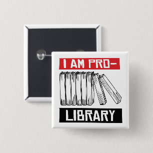I am pro library 15 cm square badge