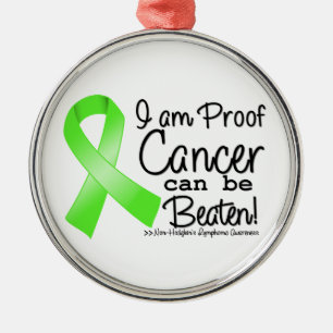 I Am Proof Non-Hodgkins Lymphoma  Can Be Beaten Metal Tree Decoration