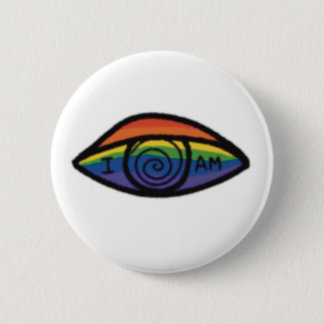 I AM Rainbow Pride  6 Cm Round Badge