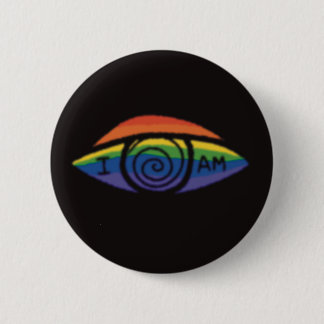 I AM Rainbow Pride  6 Cm Round Badge