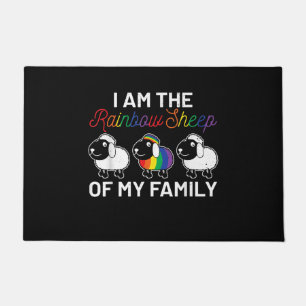 I am rainbow sheep of my family Sheep Gift Doormat