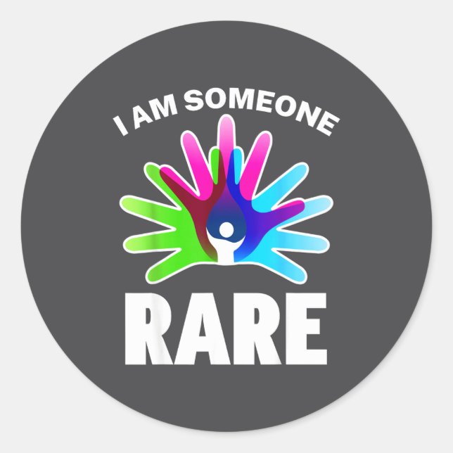 I Am Rare Disease Awareness Shirt - Rare Disease D Classic Round Sticker (Front)