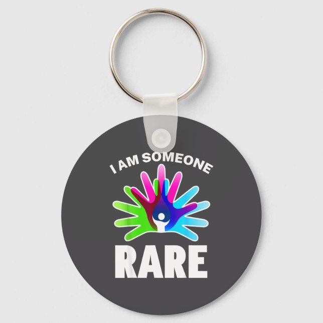 I Am Rare Disease Awareness Shirt - Rare Disease D Key Ring (Front)
